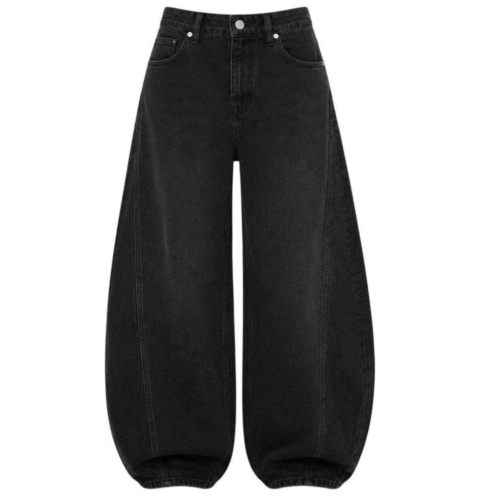 I Saw It First Womens/Ladies Denim Wide Leg Jeans / Black